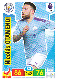 Nicolas Otamendi Manchester City 2019/20 Panini Adrenalyn XL #185