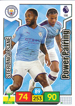 Leroy Sane / Raheem Sterling Manchester City 2019/20 Panini Adrenalyn XL Power Pairing #198