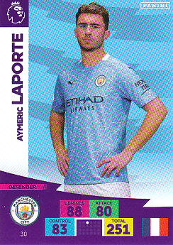 Aymeric Laporte Manchester City 2020/21 Panini Adrenalyn XL #30