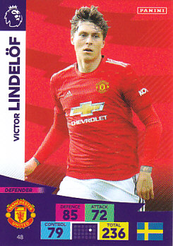 Victor Lindelof Manchester United 2020/21 Panini Adrenalyn XL #48