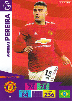 Andreas Pereira Manchester United 2020/21 Panini Adrenalyn XL #58
