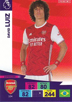 David Luiz Arsenal 2020/21 Panini Adrenalyn XL #104