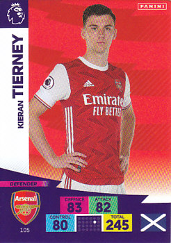 Kieran Tierney Arsenal 2020/21 Panini Adrenalyn XL #105