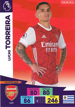 Lucas Torreira Arsenal 2020/21 Panini Adrenalyn XL #109