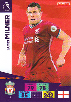 James Milner Liverpool 2020/21 Panini Adrenalyn XL #19