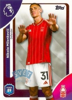 Nikola Milenkovic Nottingham Forest Topps Premier League 2026  #237