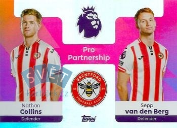 Nathan Collins / Sepp van den Berg Brentford Topps Premier League 2026 Pro Partnership #364