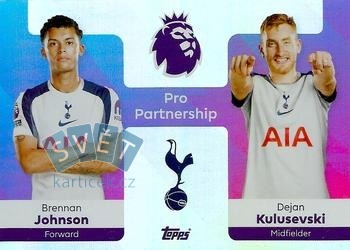 Brennan Johnson / Dejan Kulusevski Tottenham Hotspur Topps Premier League 2026 Pro Partnership #376