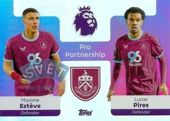 Maxime Esteve / Lucas Pires Burnley Topps Premier League 2026 Pro Partnership #379