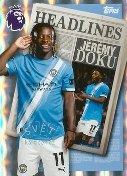Jeremy Doku Manchester City Topps Premier League 2026 Headlines #447