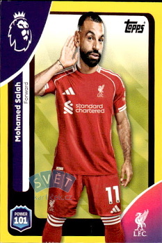 Mohamed Salah Liverpool Topps Premier League 2026 Yellow Parallel #174