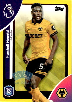 Marshall Munetsi Wolverhampton Wanderers Topps Premier League 2026 Yellow Parallel #296