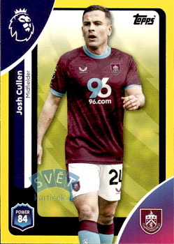 Josh Cullen Burnley Topps Premier League 2026 Yellow Parallel #314