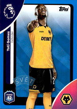 Toti Gomes Wolverhampton Wanderers Topps Premier League 2026 Blue Parallel #294
