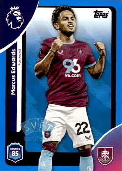 Marcus Edwards Burnley Topps Premier League 2026 Blue Parallel #317
