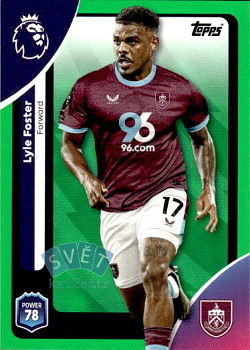 Lyle Foster Burnley Topps Premier League 2026 Green Parallel #318