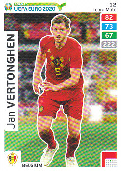 Jan Vertonghen Belgium Panini Road to EURO 2020 #12