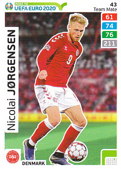 Nicolai Jorgensen Denmark Panini Road to EURO 2020 #43