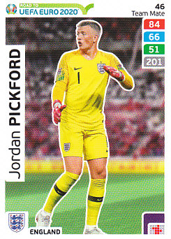 Jordan Pickford England Panini Road to EURO 2020 #46