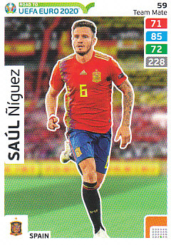 Saul Niguez Spain Panini Road to EURO 2020 #59