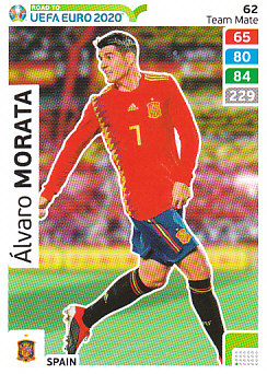 Alvaro Morata Spain Panini Road to EURO 2020 #62