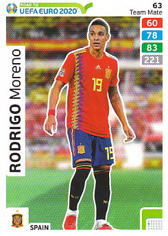 Rodrigo Moreno Spain Panini Road to EURO 2020 #63