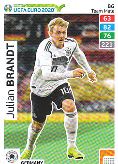 Julian Brandt Germany Panini Road to EURO 2020 #86