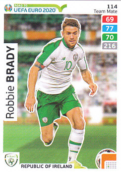 Robbie Brady Republic of Ireland Panini Road to EURO 2020 #114