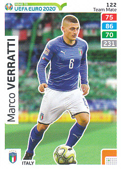 Marco Verratti Italy Panini Road to EURO 2020 #122