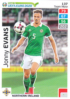 Jonny Evans Northern Ireland Panini Road to EURO 2020 #137