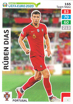 Ruben Dias Portugal Panini Road to EURO 2020 #165