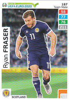 Ryan Fraser Scotland Panini Road to EURO 2020 #187
