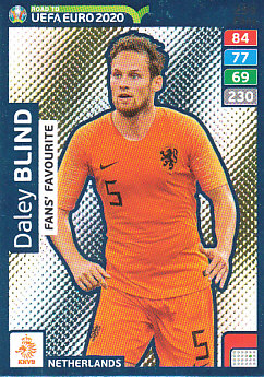 Daley Blind Netherlands Panini Road to EURO 2020 Fans' Favourite #259