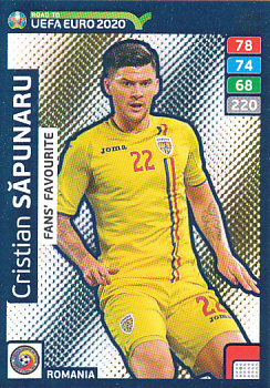 Cristian Sapunaru Romania Panini Road to EURO 2020 Fans' Favourite #268