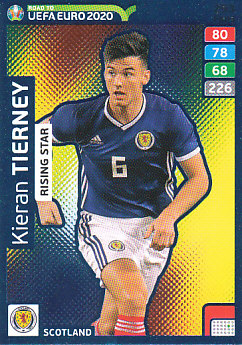 Kieran Tierney Scotland Panini Road to EURO 2020 Rising Star #293