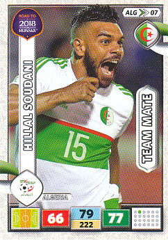 El Arbi Soudani Algeria Panini Road to 2018 World Cup #ALG07
