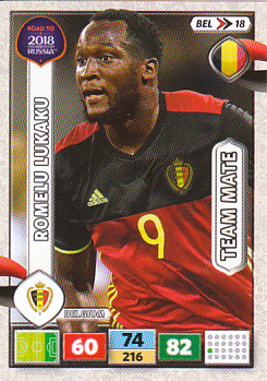Romelu Lukaku Belgium Panini Road to 2018 World Cup #BEL18