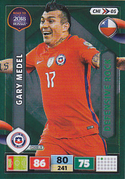 Gary Medel Chile Panini Road to 2018 World Cup Defensive Rock #CHI05