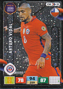 Arturo Vidal Chile Panini Road to 2018 World Cup Game Changer #CHI13