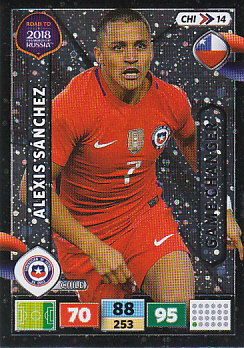 Alexis Sanchez Chile Panini Road to 2018 World Cup Game Changer #CHI14