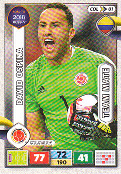 David Ospina Colombia Panini Road to 2018 World Cup #COL01