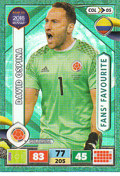 David Ospina Colombia Panini Road to 2018 World Cup Fan's Favourite #COL05