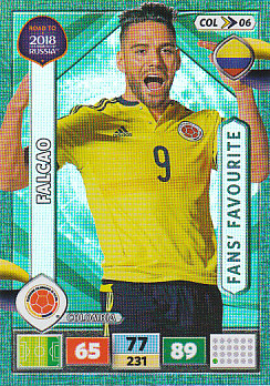 Radamel Falcao Colombia Panini Road to 2018 World Cup Fan's Favourite #COL06