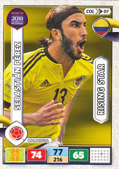 Sebastian Perez Colombia Panini Road to 2018 World Cup Rising Star #COL07