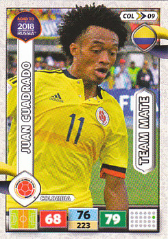 Juan Cuadrado Colombia Panini Road to 2018 World Cup #COL09