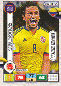 Abel Aguilar Colombia Panini Road to 2018 World Cup #COL12