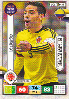 Radamel Falcao Colombia Panini Road to 2018 World Cup #COL16