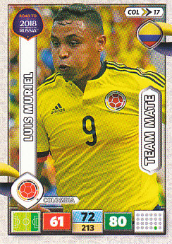 Luis Muriel Colombia Panini Road to 2018 World Cup #COL17