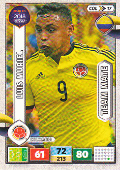 Luis Muriel Colombia Panini Road to 2018 World Cup #COL17