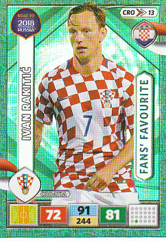 Ivan Rakitic Croatia Panini Road to 2018 World Cup Fan's Favourite #CRO13